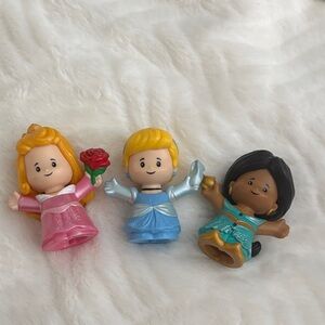 Brand New! Disney Princess Little People Sleeping Beauty, Cinderella, Jasmine